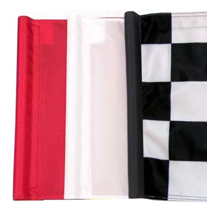 Golf Putting Greens Flags 3 Colors: red, white, checkered. Synthetic turf installation